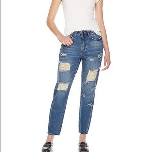 NWT Lily Parker Denim Distressed Jeans Sz 26